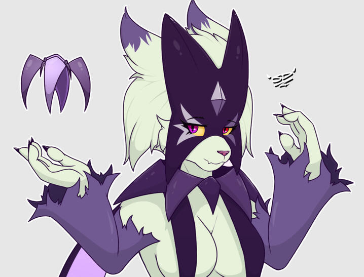 Meowscarada OC - Color w/ Simple Shading