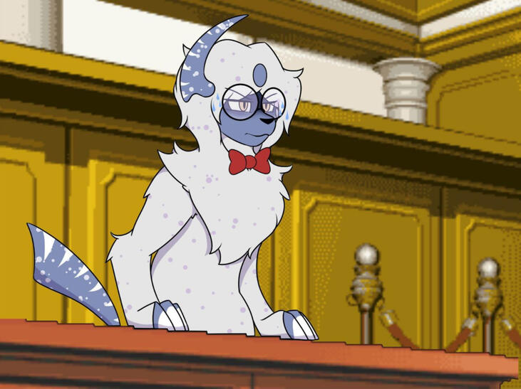 Absol OC - Color w/ stock Background