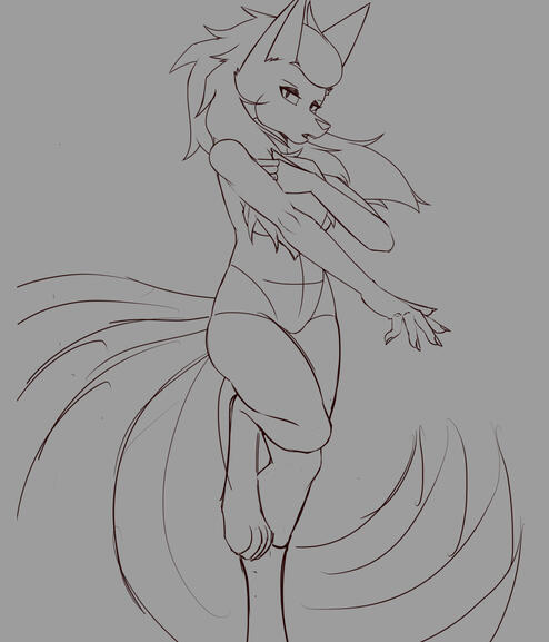 Ninetales B&amp;W - Sketch